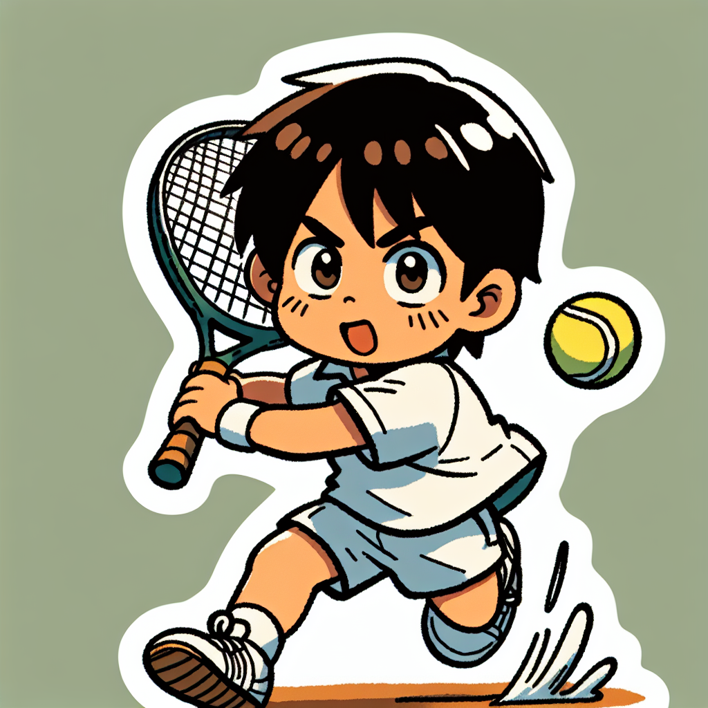 ai sticker playing tennis